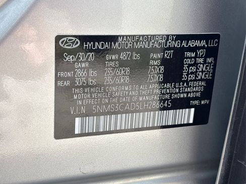 Used 2020 Hyundai Santa Fe SEL w/ Convenience + Premium Package image 12