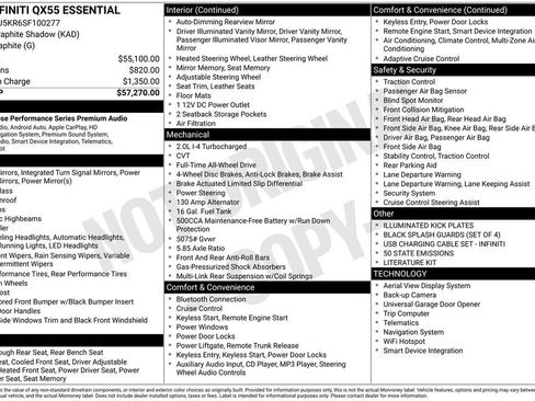 Certified 2025 INFINITI QX55 Essential AWD/4WD image 10