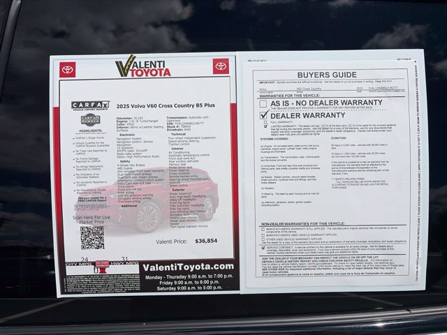 Used 2025 Volvo V60 B5 Cross Country Plus AWD/4WD image 33