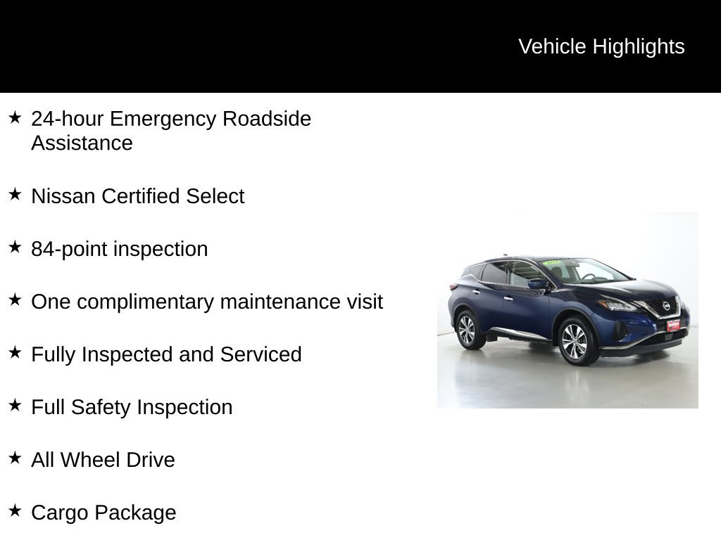 Used 2019 Nissan Murano S w/ Cargo Package AWD/4WD image 3