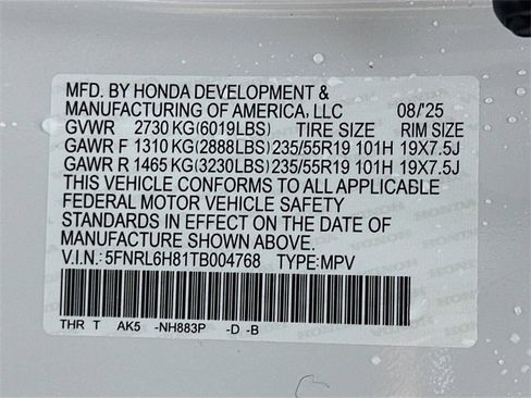 Certified 2026 Honda Odyssey Touring image 35