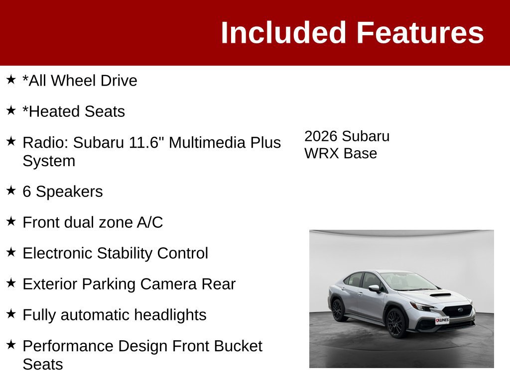 Used 2026 Subaru WRX AWD/4WD image 3