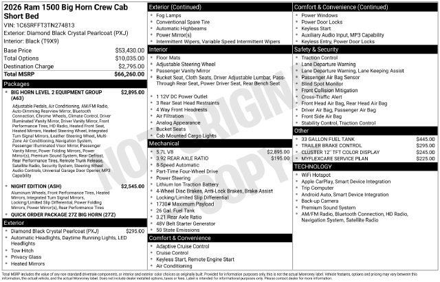Used 2026 RAM 1500 Big Horn AWD/4WD image 35