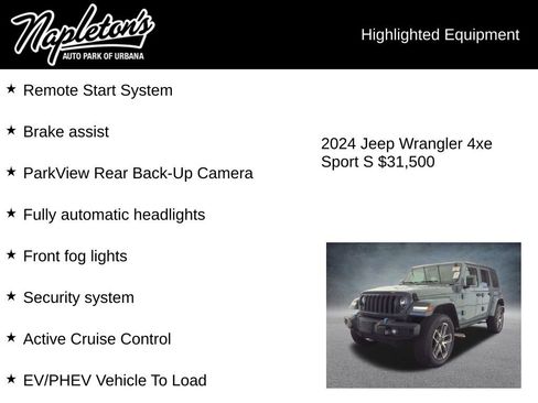 Used 2024 Jeep Wrangler Unlimited w/ Convenience Group image 7