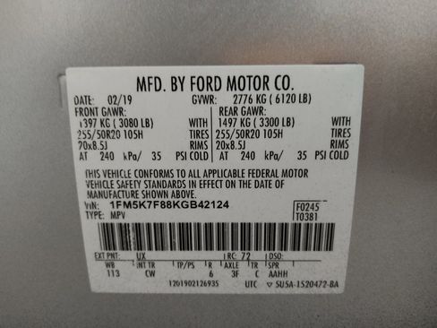 Used 2019 Ford Explorer Limited w/ Class III Trailer Tow Package FWD image 33