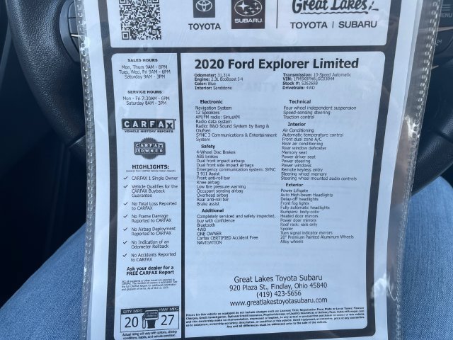 Used 2020 Ford Explorer Limited AWD/4WD image 27