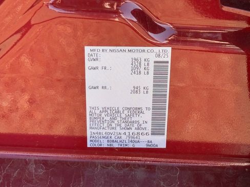 New 2025 Nissan Altima 2.5 SV image 29