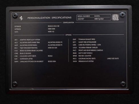Certified 2018 Ferrari 488 Spider RWD image 23