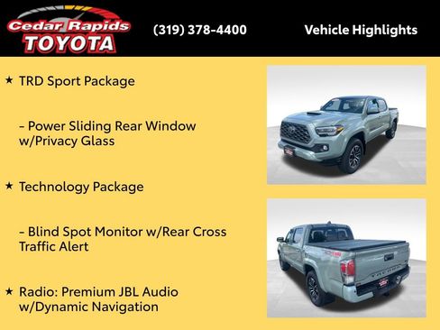 Certified 2023 Toyota Tacoma TRD Sport w/ Technology Package AWD/4WD image 30