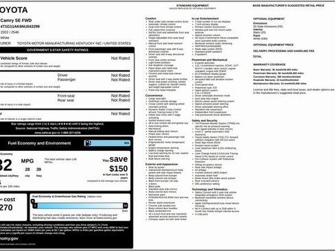 Used 2022 Toyota Camry SE image 3