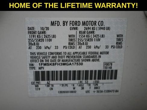 Used 2021 Ford Explorer Limited w/ Equipment Group 301A AWD/4WD image 60