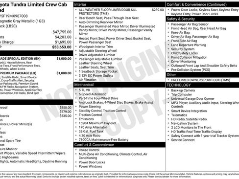 Used 2021 Toyota Tundra Limited w/ Limited Premium Package AWD/4WD image 29