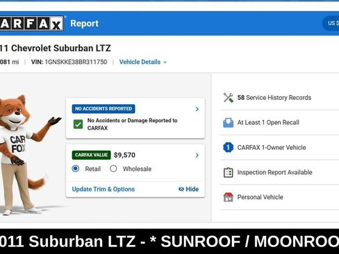 Used 2011 Chevrolet Suburban LTZ AWD/4WD image 9