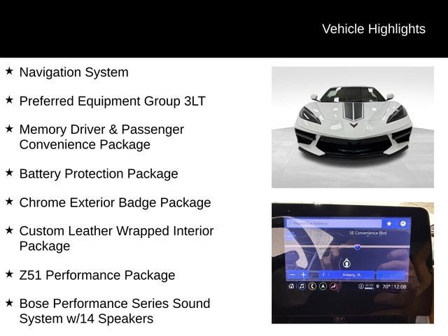 Certified 2023 Chevrolet Corvette Stingray Premium Cpe w/ Z51 Performance Package RWD image 16