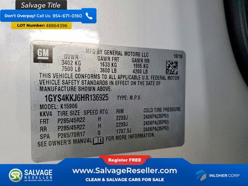 Used 2017 Cadillac Escalade ESV Platinum AWD/4WD image 17