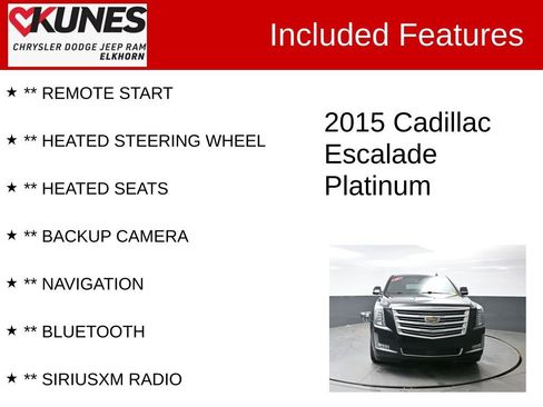 Used 2015 Cadillac Escalade Platinum image 3