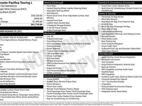 Used 2021 Chrysler Pacifica Touring-L FWD image 20