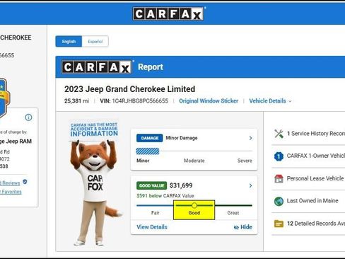 Used 2023 Jeep Grand Cherokee Limited AWD/4WD image 11