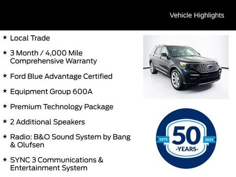 Certified 2020 Ford Explorer Platinum w/ Premium Technology Package AWD/4WD image 6
