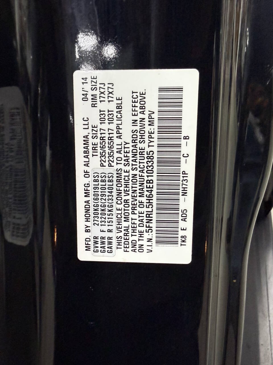 Used 2014 Honda Odyssey EX-L image 30