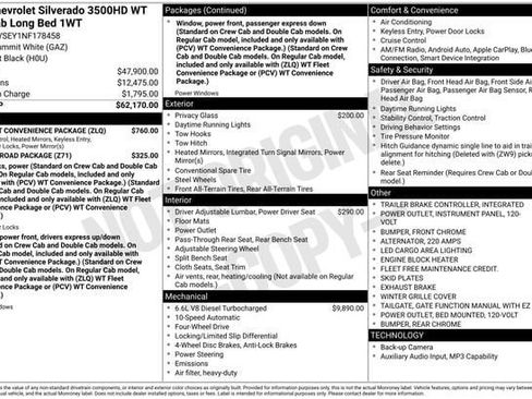 Used 2022 Chevrolet Silverado 3500 W/T w/ WT Fleet Convenience Package AWD/4WD image 33