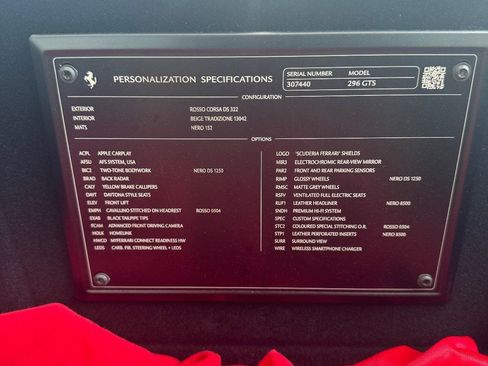 Used 2024 Ferrari 296 GTS RWD image 3