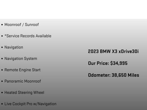Used 2023 BMW X3 xDrive30i w/ Premium Package AWD/4WD image 18