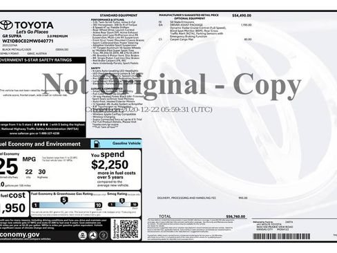 Used 2021 Toyota Supra Premium w/ Driver Assist Package RWD image 3