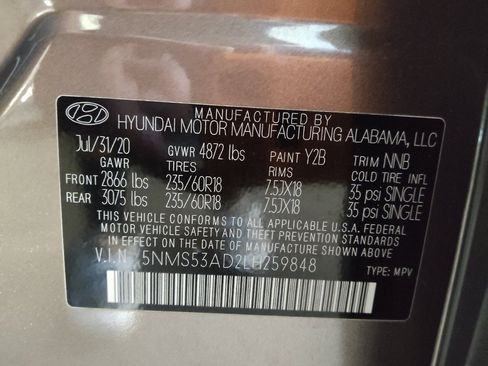 Used 2020 Hyundai Santa Fe Limited FWD image 33
