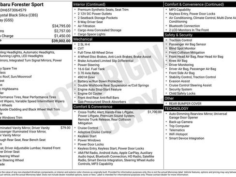 New 2026 Subaru Forester Sport AWD/4WD image 25