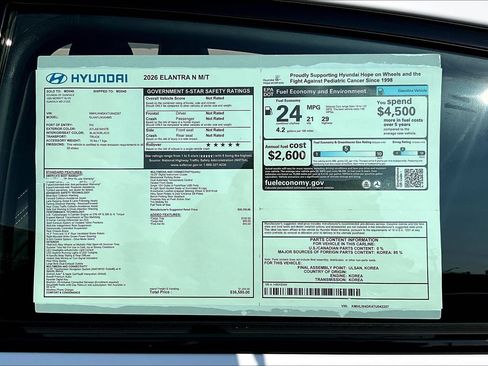 New 2026 Hyundai Elantra N FWD image 18