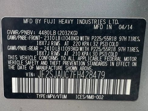 Used 2015 Subaru Forester 2.5i Touring AWD/4WD image 13