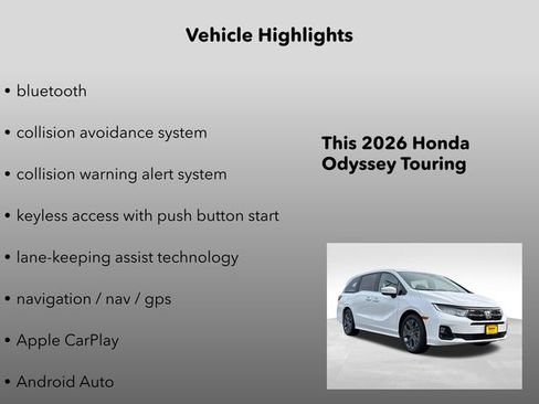 New 2026 Honda Odyssey Touring image 10