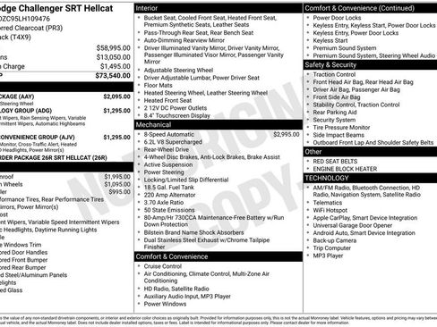 Used 2020 Dodge Challenger SRT Hellcat w/ Plus Package image 7