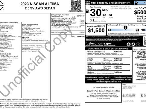 Used 2023 Nissan Altima 2.5 SV AWD/4WD image 2