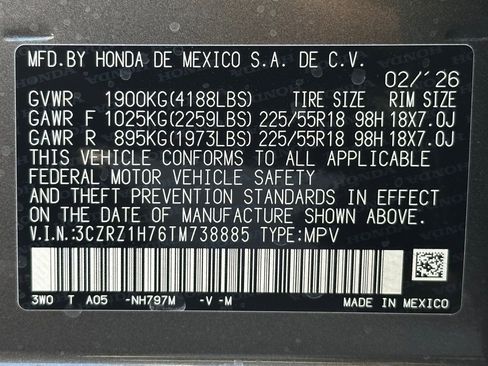New 2026 Honda HR-V EX-L image 22