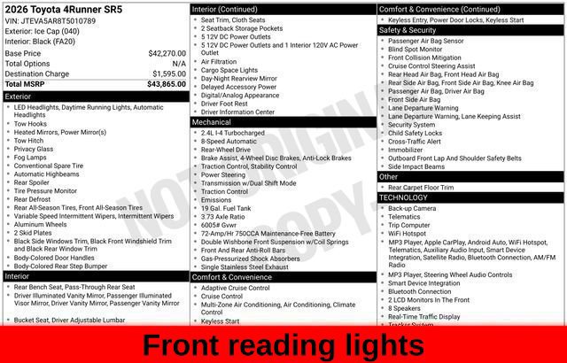 Used 2026 Toyota 4Runner SR5 RWD image 63