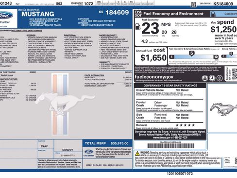 Used 2019 Ford Mustang Convertible w/ Black Accent Package image 25