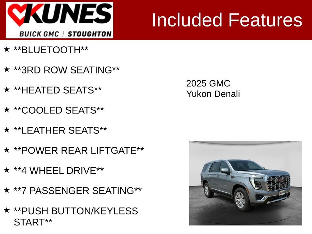 Used 2025 GMC Yukon Denali w/ Sun & Power Step Package AWD/4WD image 3