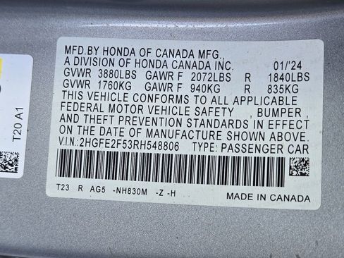 Certified 2024 Honda Civic Sport image 32
