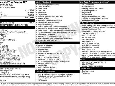 Used 2020 Chevrolet Trax Premier w/ LPO, Cargo Package image 12