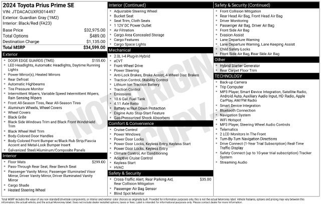 Certified 2024 Toyota Prius Prime FWD image 36