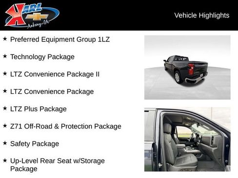 Certified 2023 Chevrolet Silverado 1500 LTZ w/ Technology Package AWD/4WD image 2