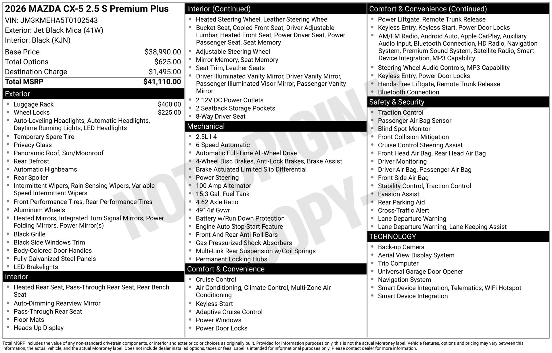New 2026 MAZDA CX-5 2.5 S w/ Premium Plus Package AWD/4WD image 6