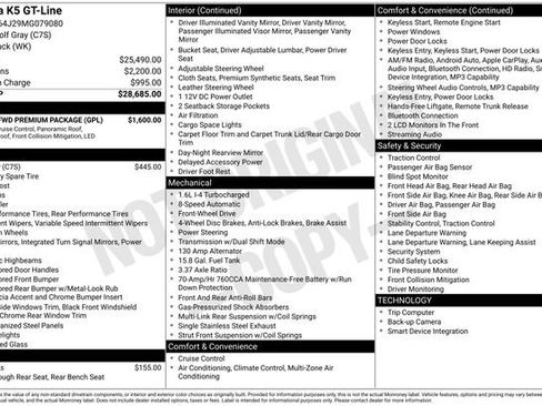 Used 2021 Kia K5 GT-Line w/ GT-Line FWD Premium Package image 28