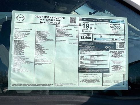 New 2026 Nissan Frontier SV w/ All-Weather Content Package image 13