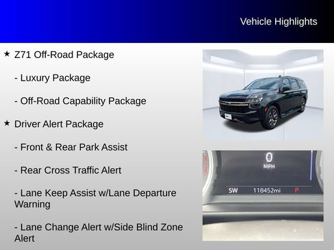 Used 2021 Chevrolet Tahoe Z71 w/ Z71 Off-Road Package AWD/4WD image 24