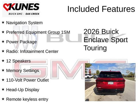 New 2026 Buick Enclave Sport Touring w/ Power Package AWD/4WD image 2