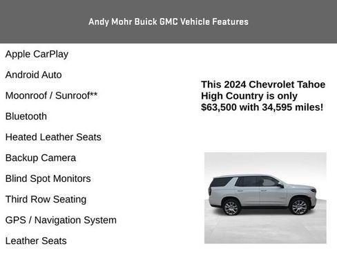 Used 2024 Chevrolet Tahoe High Country AWD/4WD image 4