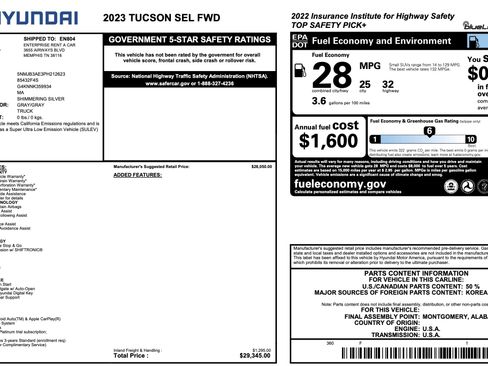 Used 2023 Hyundai Tucson SEL image 2
